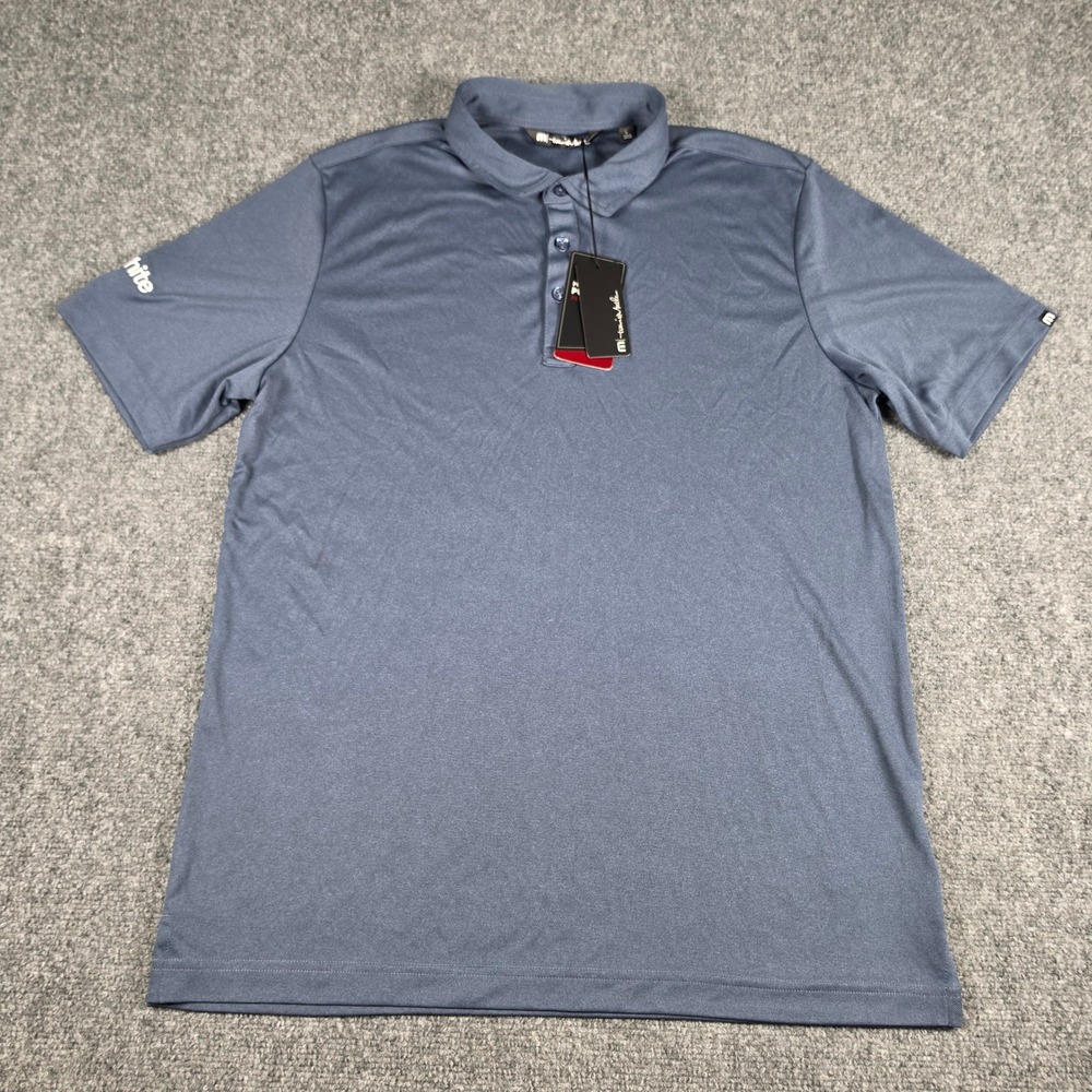 TravisMathew Coto Performance Polo Men L Vintage Indigo Blue TM1MU410 NWT - Picture 2 of 10